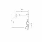 Håndvaskarmatur med høj drejetud Made in Italy - Neno Viadurini