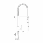 Køkkenvaskarmatur i messing med håndbruser fremstillet i Italien - Kalimo Viadurini