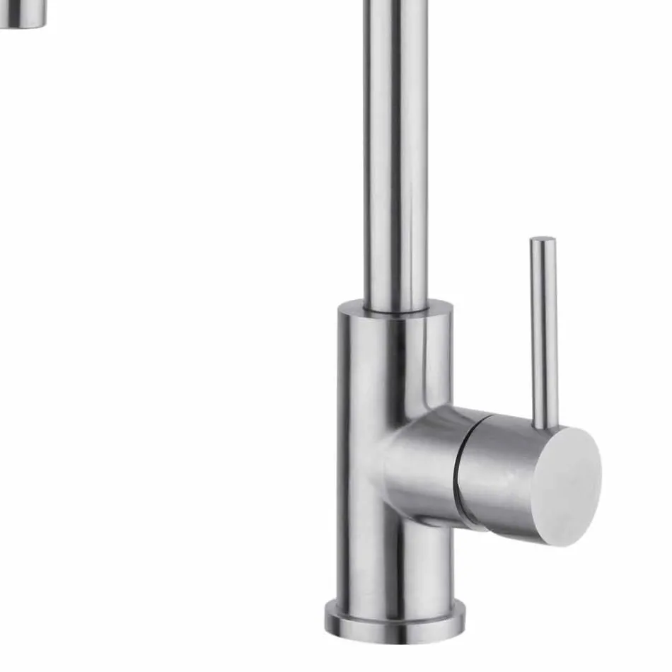 Justerbar køkkenbatteri i rustfrit stål Lavet i Italien - Lilio Viadurini