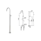 Gulvstående håndvaskarmatur i AISI 316L stål Fremstillet i Italien - Artigli Viadurini