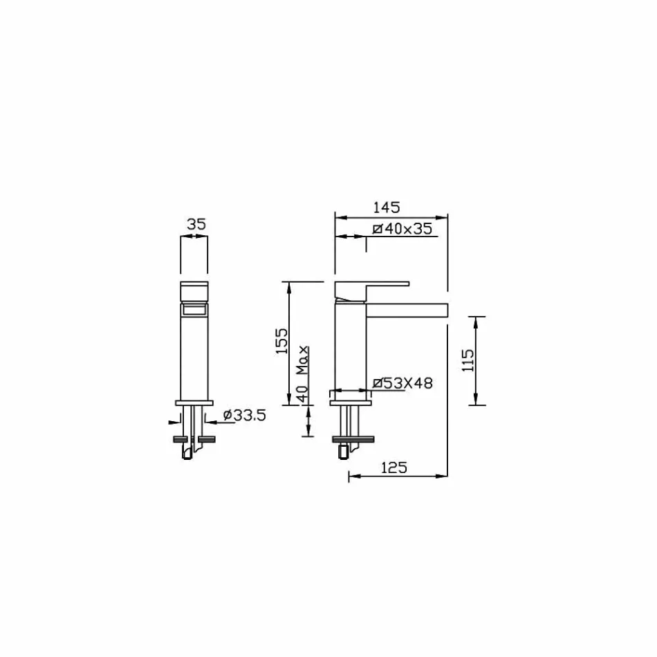 Design Håndvaskarmatur uden afløb Made in Italy - Bibo Viadurini