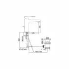 Moderne design messing håndvaskarmatur fremstillet i Italien - Sindra Viadurini