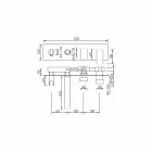 Moderne design indbygget badekararmatur i messing fremstillet i Italien - Sika Viadurini