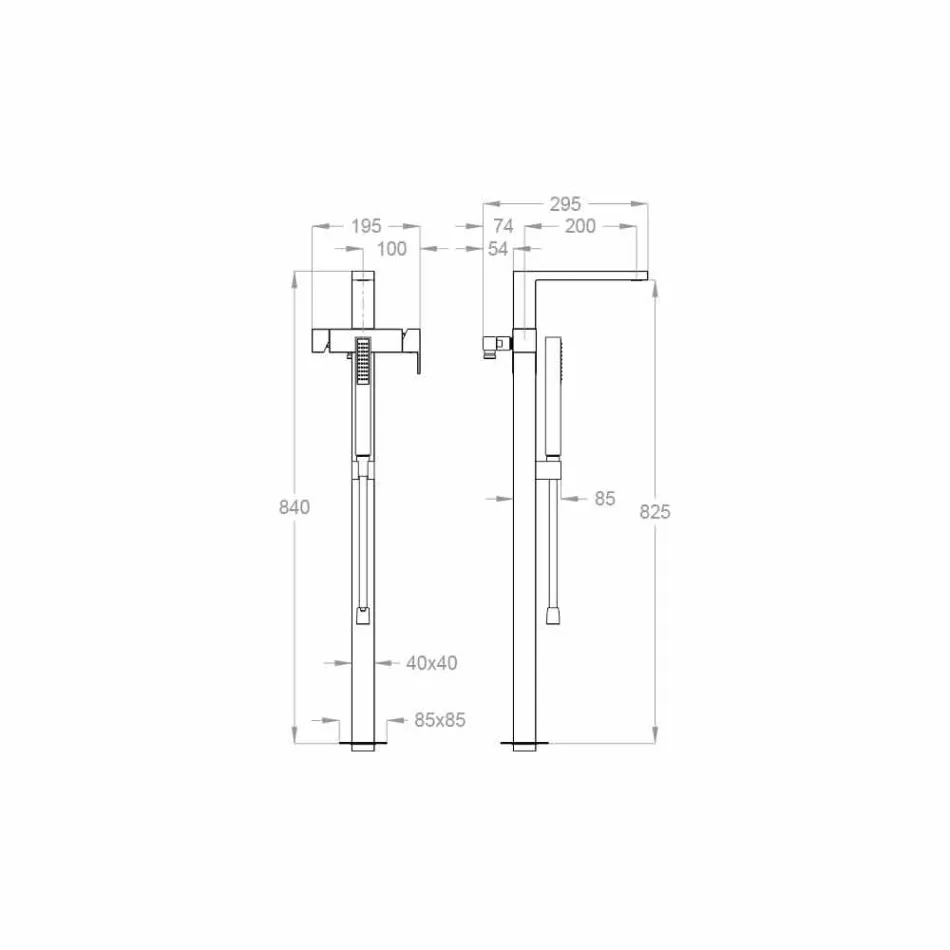 Moderne gulvbadarmatur lavet i Italien - Pirio Viadurini