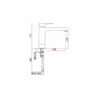 Udvidet mixer uden afløb til håndvask i messing Made in Italy - Sindra Viadurini