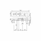 Indbygget badekararmatur med omskifter fremstillet i Italien - Panela Viadurini