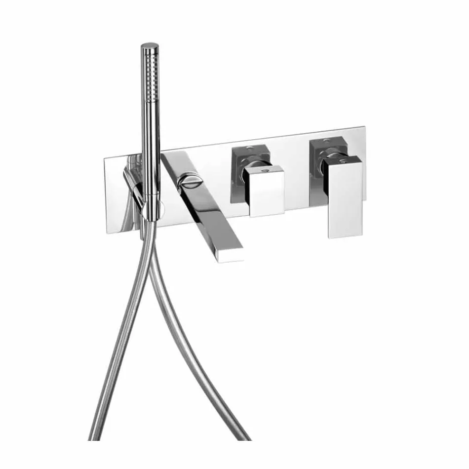 Indbygget badekararmatur med omskifter fremstillet i Italien - Panela Viadurini