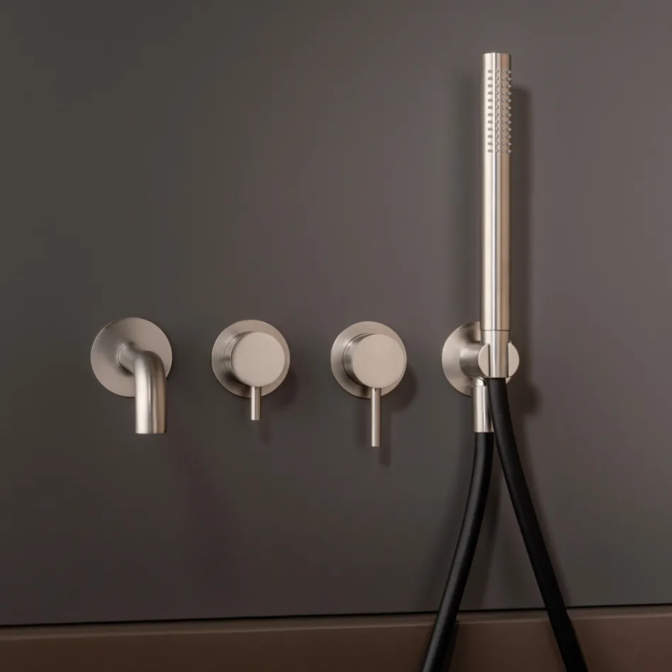 Indbygget badekarsarmatur i rustfrit stål AISI 316L - Kløer Viadurini