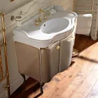 Skab med to døre og blank lakeret kurv Made in Italy - Candy Viadurini