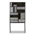 Etnisk mosaikskab 4 låger 6 skuffer i mangotræ - Vanitoso Viadurini