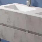 Dobbelt håndvask badeværelse, moderne design ophængt i 4 finish - dobbelt Viadurini