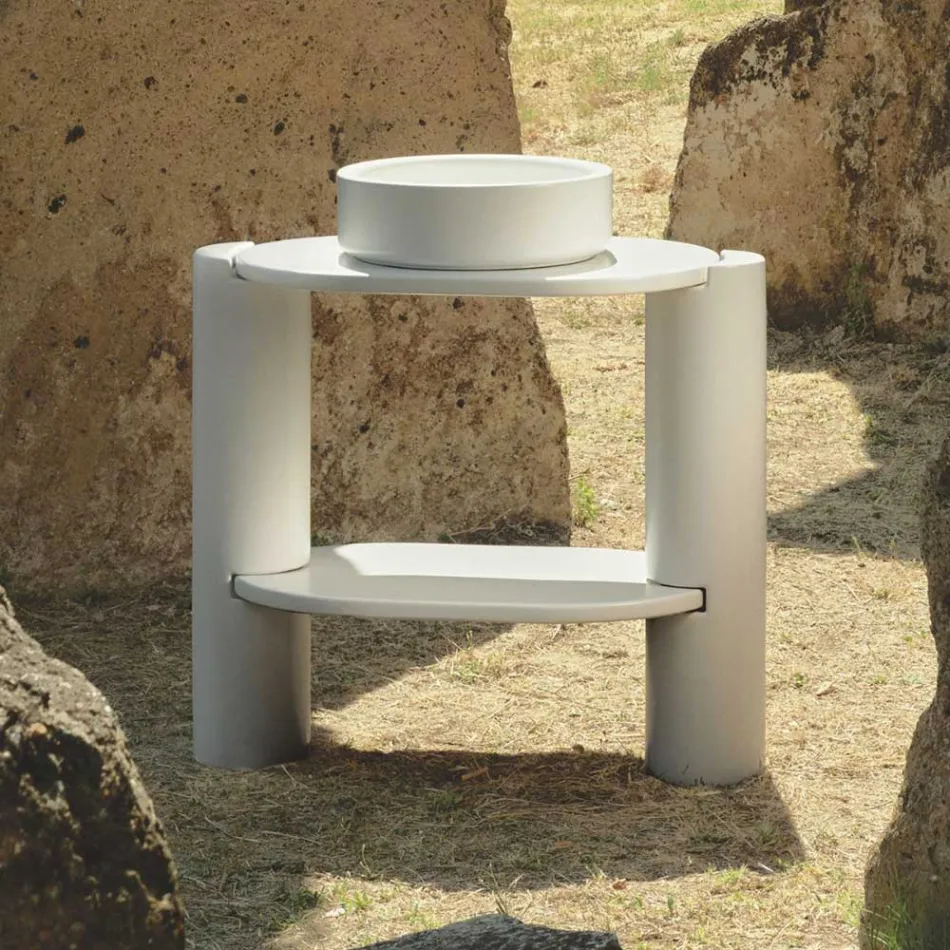 Keramisk badeværelsesskab i forskellige farver fremstillet i Italien - Pige Viadurini