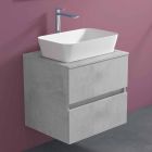 Hængende badeværelsesskab med rektangulær håndvask til bordplade, moderne design - Dumbo Viadurini