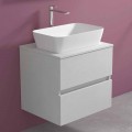 Hængende badeværelsesskab med rektangulær håndvask til bordplade, moderne design - Dumbo
