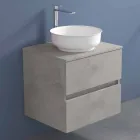 Ophængt badeværelsesskab med rund bordvask, moderne design - Dumbo Viadurini