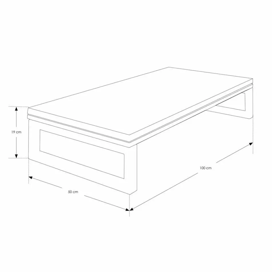 Hængende badeværelseskab i teak med håndklædeholder i rustfrit stål - Saverno Viadurini