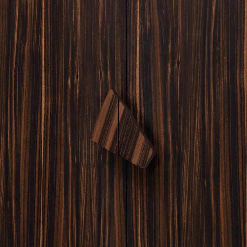 Grilli Zarafa 2-dørs design barskab lavet i Italien i ebenholt træ Viadurini