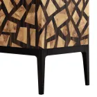 Grilli Zarafa 2-dørs design barskab lavet i Italien i ebenholt træ Viadurini