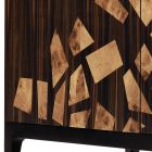 Grilli Zarafa 2-dørs design barskab lavet i Italien i ebenholt træ Viadurini
