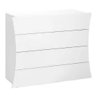 Mobil Hvid Skuffe 4 Skuffer Design i Sustainable Wood - Sabine Viadurini