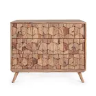 Sheesham Design trækommode 3 skuffer Homemotion - Fregene Viadurini