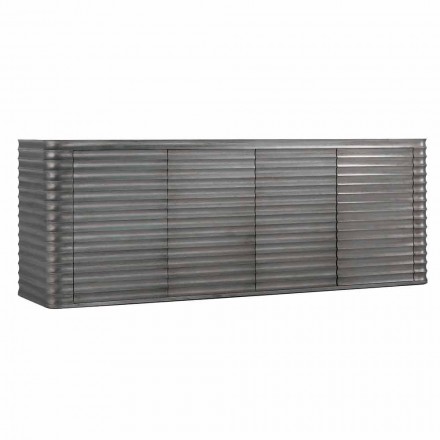 Mobile med 4 trædøre støbt konstruktion, L230xP49 cm, Dana Viadurini