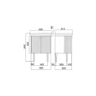 Skab med to låger og en hylde med håndvask Made in Italy - Candy Viadurini