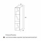 Kabinet kolonne i børstet lærk Azalea Viadurini