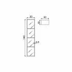 Mobil badbeholderen med 4 rum, L300x H1400 mm, Adelia Viadurini