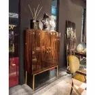 Moderne Mobile beholder med 4 døre i poleret ibenholt træ Ada Viadurini