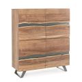 Skænk 4 døre Acacia Wood Naturalistic Homemotion - Maramero