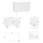 Håndlavet badeværelsesskab af massiv teak og mahogni - Heliconia Viadurini