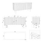 Håndlavet badeværelsesskab af massiv teak og mahogni - Heliconia Viadurini