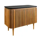 Håndlavet badeværelsesskab af massiv teak og mahogni - Heliconia Viadurini