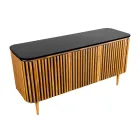 Håndlavet badeværelsesskab af massiv teak og mahogni - Heliconia Viadurini