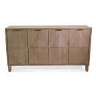 Indendørs skab med 4 døre med MDF-finer og ben af gran - Tempesta Viadurini