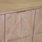 Indendørs skab med 4 døre med MDF-finer og ben af gran - Tempesta Viadurini