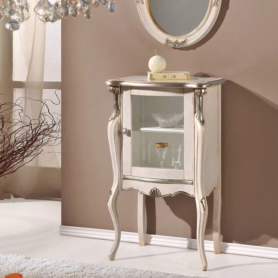 Klassiske stuemøbler med 1 glas- eller trædør lavet i Italien - London Viadurini