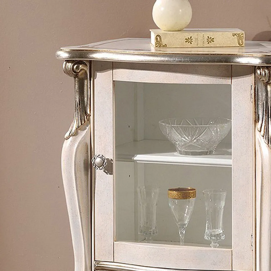 Klassiske stuemøbler med 1 glas- eller trædør lavet i Italien - London Viadurini