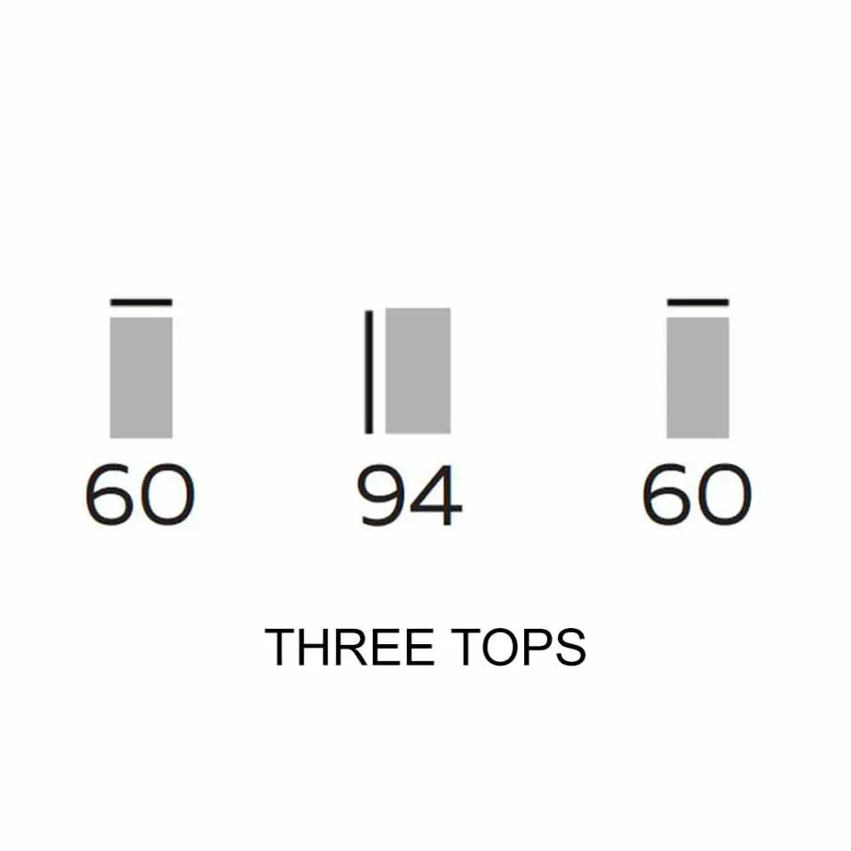 Designmøbler i træ med runde hylder i Gres Made in Italy - Aspide Viadurini