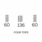 Designmøbler i træ med runde hylder i Gres Made in Italy - Aspide Viadurini
