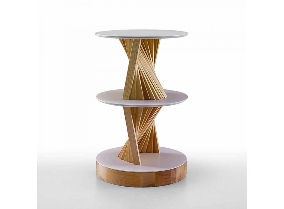 Designmøbler i træ med runde hylder i Gres Made in Italy - Aspide Viadurini