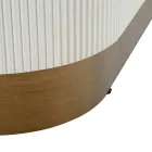 Træskab med top og afrundede indsatser med 2 døre og 2 hylder - Rachel Viadurini