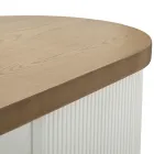 Træskab med top og afrundede indsatser med 2 døre og 2 hylder - Rachel Viadurini