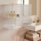 Vægmonteret badeværelsesskab i plexiglas i 4 farver fremstillet i Italien - Ligea Viadurini