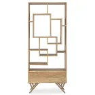 Stue bogreol i akacietræ og Homemotion skuffe - Auriel Viadurini