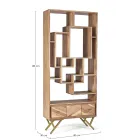 Stue bogreol i akacietræ og Homemotion skuffe - Auriel Viadurini