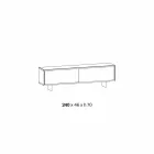 Opholdsskænk i røget glas og grønt eller rødt marmor med led - Leonarda Viadurini