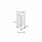 Multipurpose-kabinet med gennemsigtige glashjul med 3,6,8 eller 10 hylder - Versatilio Viadurini