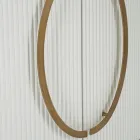 Ovalt træskab med top og afrundede indsatser med 2 døre - Rachel Viadurini